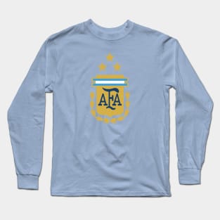 Argentina Football Team With Three Stars Long Sleeve T-Shirt